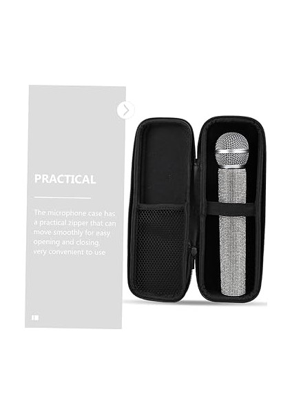 Mikrofon Saklama Kutusu Eva Kondenser Mikrofonlar Için Koruyucu Kılıf Kompakt Seyahat Mikrofon Çantası Fermuarlı modelleri
