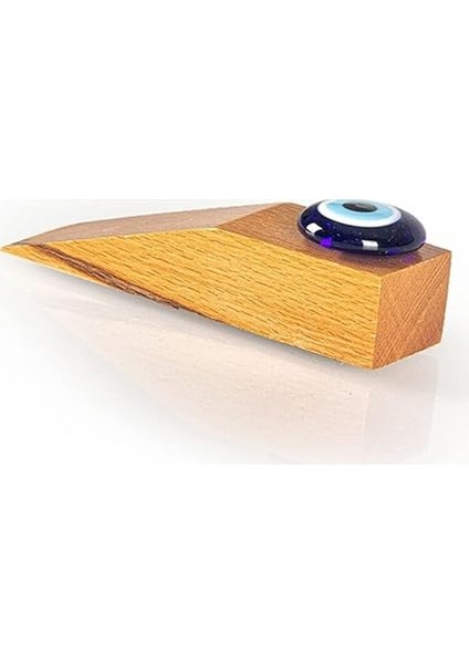 3 Adet Doğal Ahşap Nazar Boncuklu Kapı Stoperi fırsatları