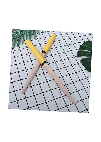 1çift Takım Taiko Davul Çubukları Hafif Ahşap Davul Çubukları Kolay Kullanım Için Taşınabilir Perküsyon Aletleri Sarı modelleri