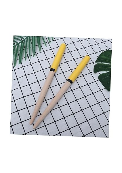 1çift Takım Taiko Davul Çubukları Hafif Ahşap Davul Çubukları Kolay Kullanım Için Taşınabilir Perküsyon Aletleri Sarı fırsatları