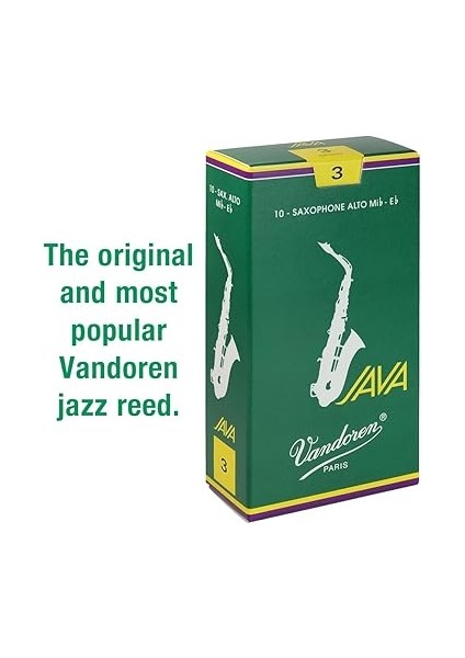 SR263 Alto Sax Java Reeds Strength 3; 10'lu Kutu fiyatları