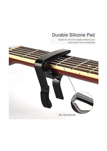 Yonca Nemesis Fc-75 Gitar Ukulele Saz Bağlama (Kısa-Uzun) Akustik Klasik Electro Guitar Capo (Beyaz) modelleri