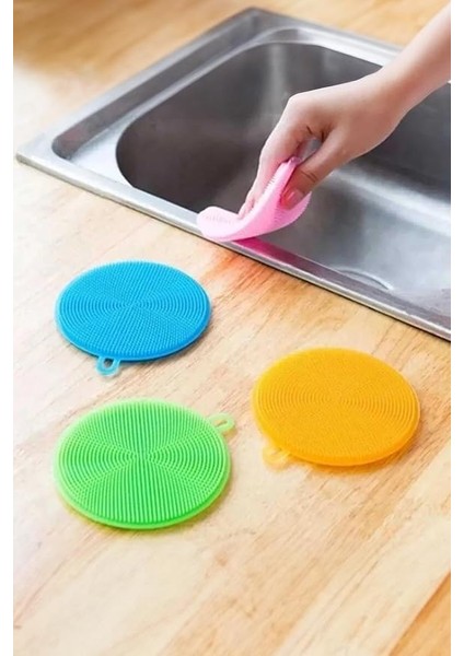 Bulaşık Yıkama Pedi 2 Adet, Sihirli Tencere Tava Temizleme, Ikili Yıkama Fırça Pedi Çizilme Engelleyen fırsatları
