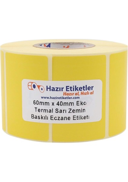 etiketler , hazır al hızlı al tarif etiketi eko termal 60mm x 40mm ruloda 1000 adet 40mm kuka çapında, reçete