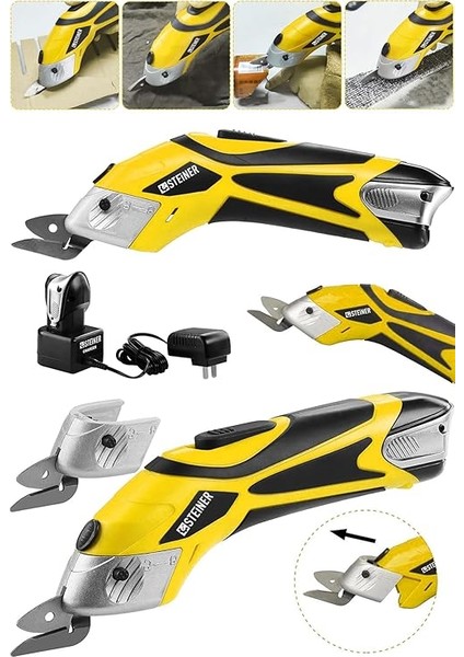 Alman Profesyonel 18 V Şarjli Çelik Dişli Çift Akülü Kumaş Kesme Deri Kağıt Makasi Çok Amaçlı Makas, Stn-18-V-Kumas-Makası fiyatları