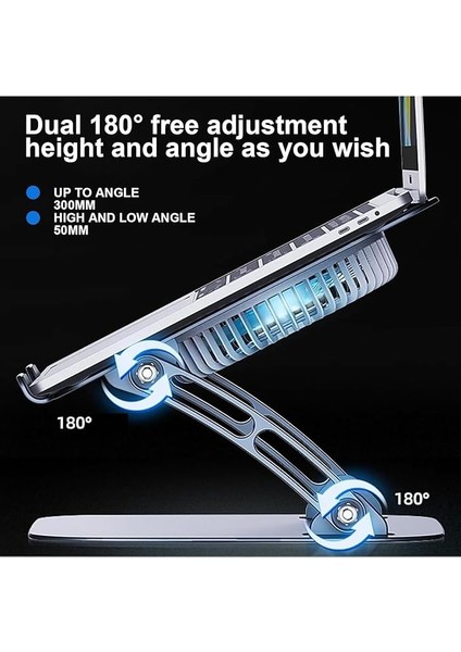 Bilgisayar Standı, Ayarlanabilir Yükseklik, Soğutucu Fanlı, Alüminyum, Gümüş fiyatları