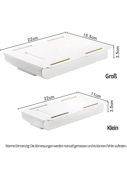 Çalışma Masası Çekmecesi, Tezgah Altı, Kendinden Yapışkanlı, Düzenleyici, Gizli Alt Masa, Ofis, Masa, Makyaj Masası Ev Için (Beyaz, 2'li) fiyatları
