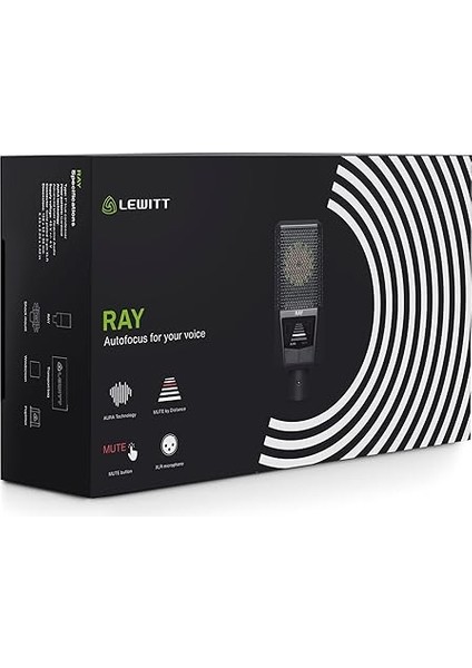 Sesiniz Için Otomatik Odaklamalı Ray Mikrofon - Mesafe ve Sessiz Düğmesine Göre Sessiz - Stüdyo Kalitesinde Podcast'ler, Akış, Içerik ve Müzik Için - 1 Inç Stüdyo Kondenser Kapsül fırsatları