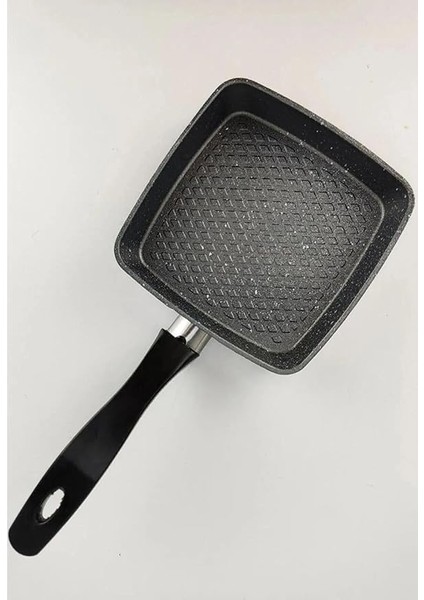 Mini Granit Sos Tavası, Uzak Doğu Omlet ve Sos Hazırlama Tavası, Yapışmaz ve Dayanıklı Yüzeyli Şık Pişirme Tavası (Kare)