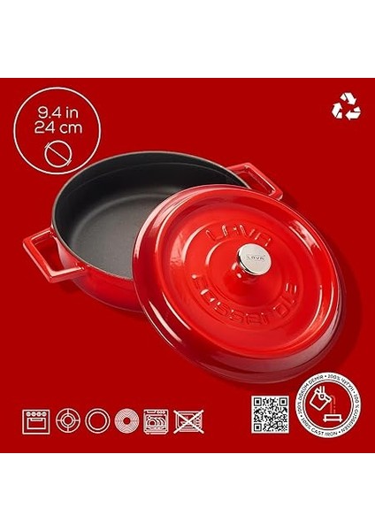 Döküm Çok Amaçlı Tencere Yuvarlak, 24 cm fırsatları