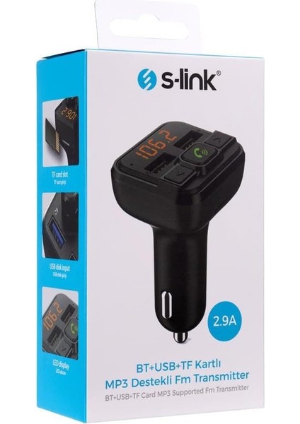 SL-BT226 LCD Ekranlı Bt+ Usb+Tf Kartlı+Mp3 Destekli Fm Transmitter fırsatları
