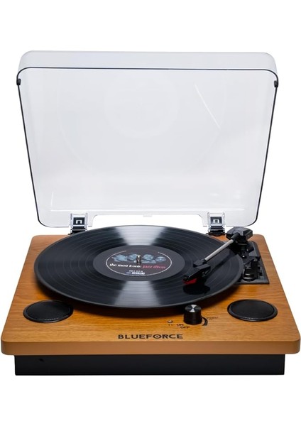 Soprano Ahşap Pikap Plak Çalar Retro Bluetooth USB Sd Kart Aux Dahili Hoparlör