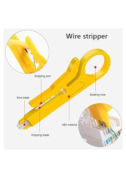 RJ11 RJ12 Ağ Tamir Pense Tool Kit Kablo Test Cihazı ile Bahar Kelepçe Sıkma Aracı Sıkma Pensesi Youmaxe fiyatları