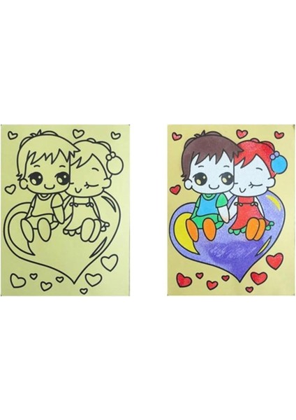 5 Adet, Büyük Boy, Kum Boyama Seti, A4 Boy, Kum Boyama Çalışması, Etkinlik Seti fırsatları