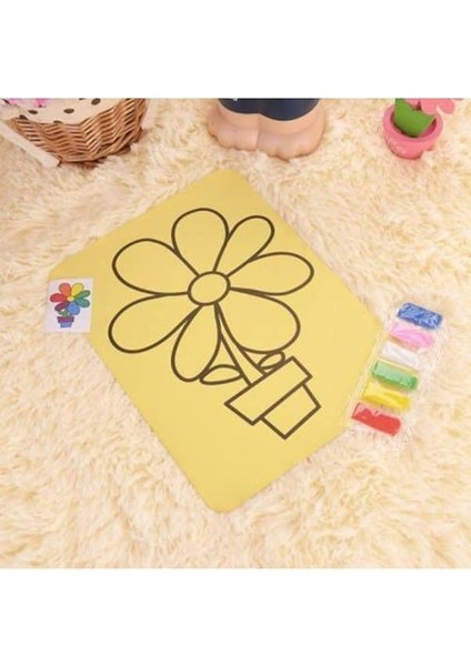 5 Adet, Büyük Boy, Kum Boyama Seti, A4 Boy, Kum Boyama Çalışması, Etkinlik Seti indirimleri