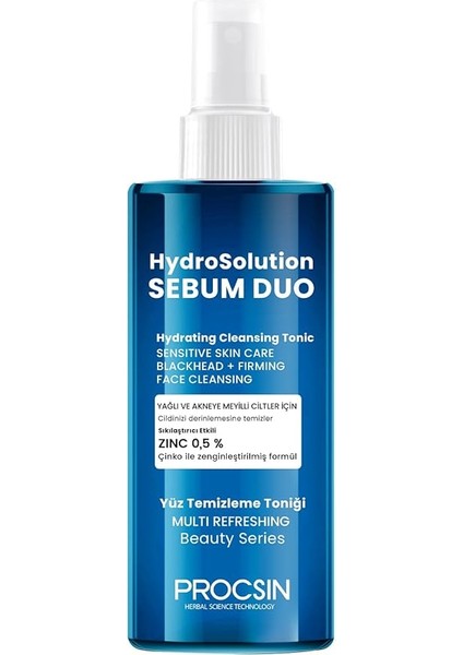 Hydro Solution Tonik, Gözenek Sıkılaştırıcı &amp; Cilt Yenileyici, Derinlemesine Temizlik &amp; Nem Desteği, Canlandırıcı &amp; Arındırıcı Formül, 200 ml