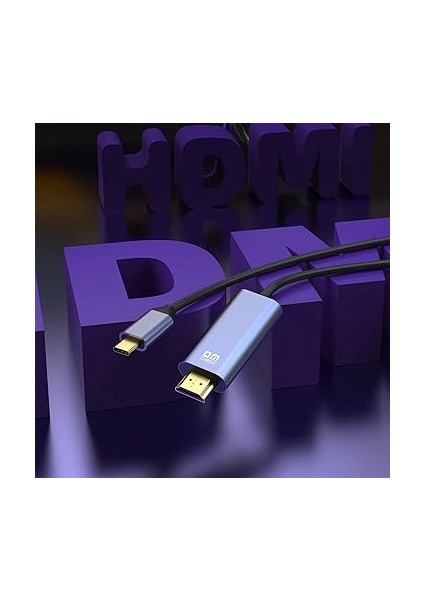 CHB024 Type-C To Erkek HDMI 4K 30Hz Dönüştürücü Kablo 1.8 Metre indirimleri