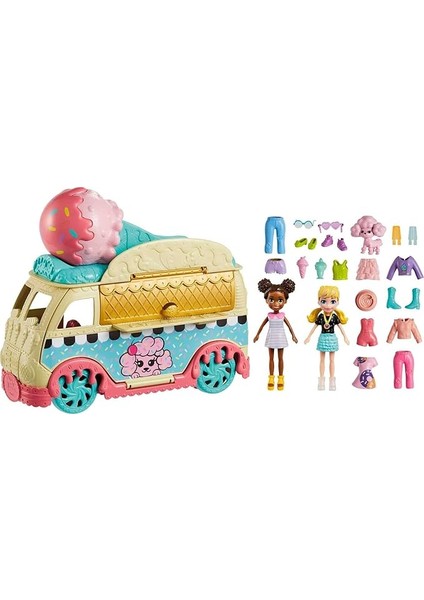 Pocket-Polly Pocket Minik Lezzetler Dondurma Arabası HHX77