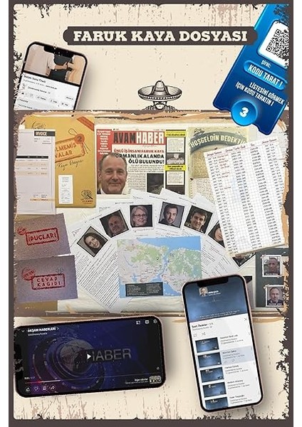 Davalar Dedektiflik Suç Çözümleme Oyunu Faruk Kaya Dosyası - Gizem Bulmaca Cinayet Çözme Kutu Oyunları - Katil Bulma Dedektif Oyunu - Suçlu Kim, Cinayeti Çözebilir Misin? (Dava-2) fırsatları