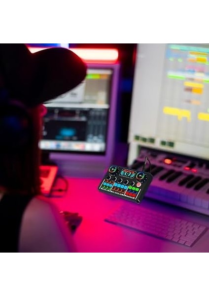 Canlı Ses Kartı Ses Kaydı Masaüstü Şarkı Söyleme Ses Kartı Mikseri Bt Kablosuz Eşlik Tak ve Çalıştır Ses Değiştirici Yayın Akışı Için Dahili Şarj Edilebilir Pil Podcast Kayıt Ses Tablası modelleri