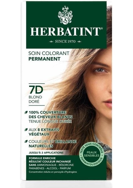 7d Blond Dore Altın Sarısı Saç Boyası, 135 ml