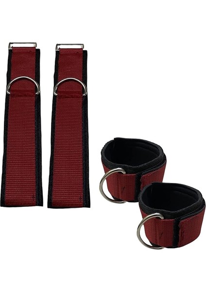 Bilek Kayışı/fitness Ağırlık Çekiş Aparatı/direnç Egzersiz Lastiği Ayak Çekme Aparatı 1 Çift Kırmızı