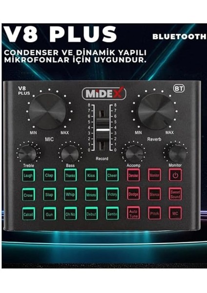 BM800 Live Set Efektli Ses Kartı Mikrofon Stand Kayıt Canlı Yayın Seti (Pc ve Telefon) modelleri