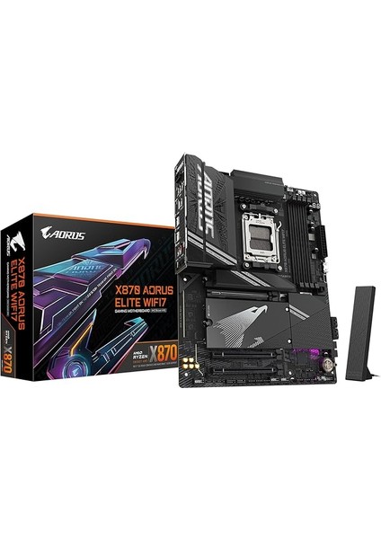 X870 Aorus Elite Wıfı7 Am5 Lga 1718, Atx, Ddr5, 4x M.2, Pcıe 5.0, Usb4, Wi-Fi 7, 2.5gbe Lan, Ez-Mandal, Q-Flaş