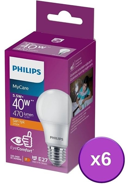 LED 5-40W Ampul 2700K Sarı Işık 6lı fiyatları
