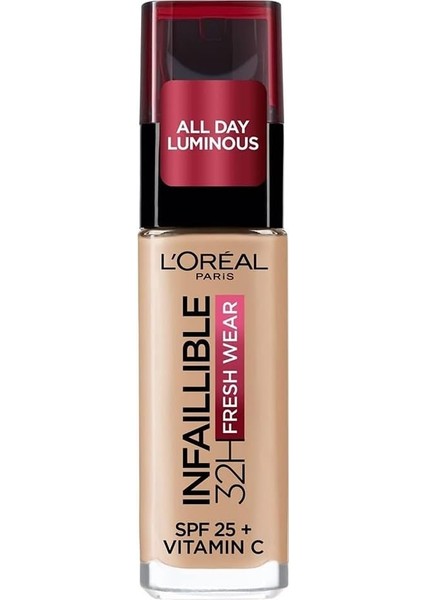 Parıs Infaillible 32 Saat Fresh Wear C Vitaminli Fondöten - 125 Natural Beige