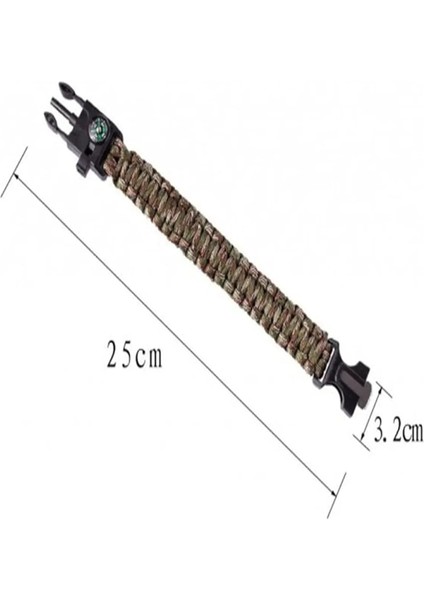 Düdüklü Çok Amaçlı Acil Durum Kamp Bilekliği 6 In 1 fırsatları