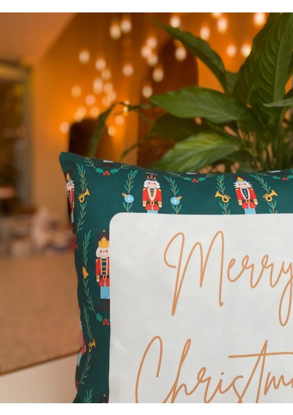 Merry Christmas Yazılı Yılbaşı Temalı Kırlent Kılıfı - Yılbaşı Kırlent Kılıfı - Merry Christmas Kırlent Kılıfı modelleri