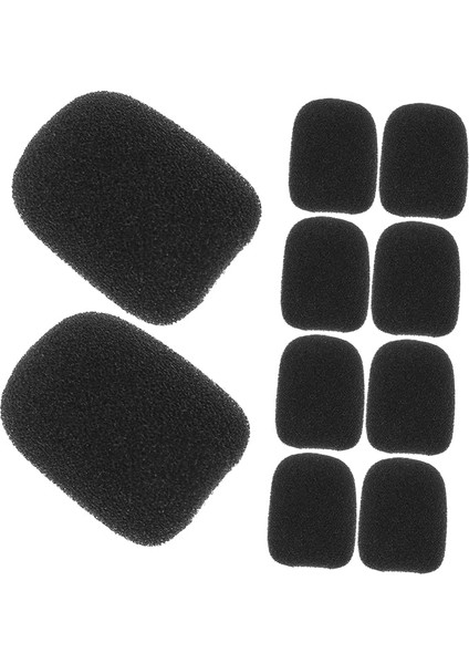 Sahne Mikrofonu Için 20 Adet Mikrofon Kapağı Değiştirme Siyah 30 * 22 * 8mm Sağlam Sünger Malzeme Evrensel Uyum Kullanımı Kolay