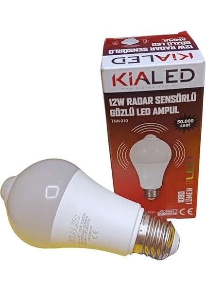 12W Radar Sensörlü LED Ampul, E27 Duy, 50.000 Saat Ömür, Beyaz fiyatları