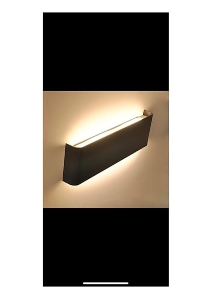 Çift Yönlü LED Aplik 49X11 cm Siyah Kasa - Gün Işığı LED Rengi fiyatları