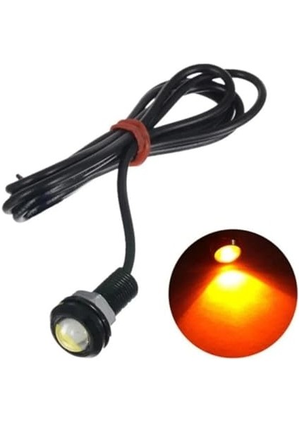 6 Adet Vidalı Turuncu Kartal Gözü Eagle Eye Gündüz Ledi Ayna Altı Ledi fiyatları