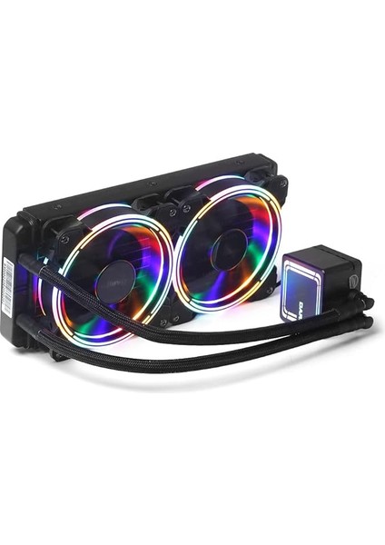 Aquaforce W246 240MM 2X12CM Frgb LED Fan + Pompa Intel &amp; Amd Uyumlu Sıvı Soğutma Sistemi (DKCCW246)