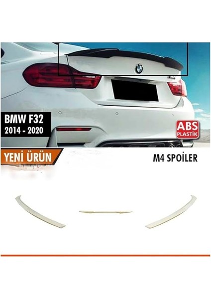 Oto Aksesuar Bmw F32 Coupe M4 Serisi Ile Uyumlu Yarasa Spoiler Abs 2014-2020
