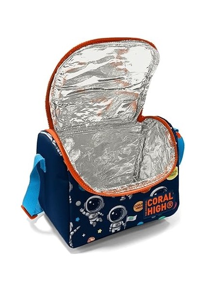 High Beslenme Çantası - Erkek Çocuk Için Lacivert Mavi Astronot Baskılı fiyatları