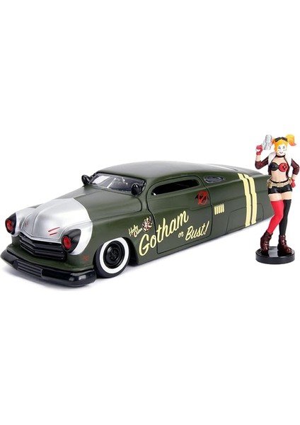 Oyuncak Dc Comics Bombshells Harley Quinn &amp; 1951 Merkür Die-Cast Araba, 1: 24 Ölçek Araç &amp; 2.75 "koleksiyon Heykelcik% 100 Metal"