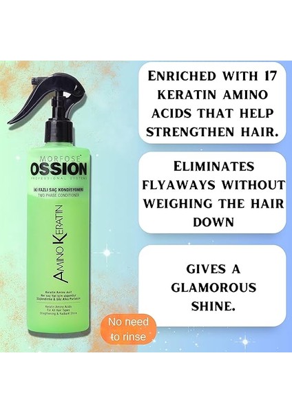 Ossion Amıno Keratin Fön Suyu 400ML 1 Paket (1 x 1 Adet) modelleri