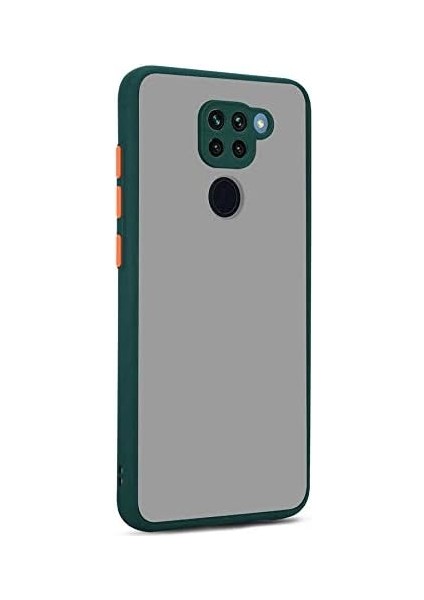 Xiaomi Redmi Note 9 Kılıf Silikon Kamera Korumalı Renkli Mat Kapak Hux Hux Koyu Yeşil