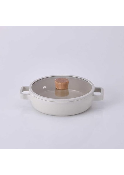 Fika Alüminyum Bej Cam Kapaklı Döküm Sahan 20 cm