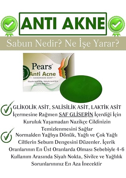 Gliserinli Akne Karşıtı Sabun, 120 Gram modelleri