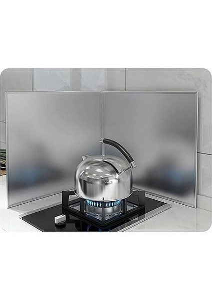 Yağ Sıçratmaz Ocak Arkası Koruyucu Katlanabilir Paslanmaz Metal Sac Kızartma Yağı Sıçratmaz L Köşeli Ocak Koruma 60 * 30 cm fiyatları