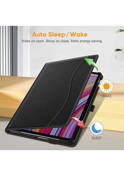 Xiaomi Redmi Pad Pro 12,1 Inç 2024 Için Kılıf, Çok Açılı Görüntüleme, Belge Yuvalı Koruyucu Kılıf, Otomatik Uyku/uyanma Fonksiyonu, Siyah fırsatları