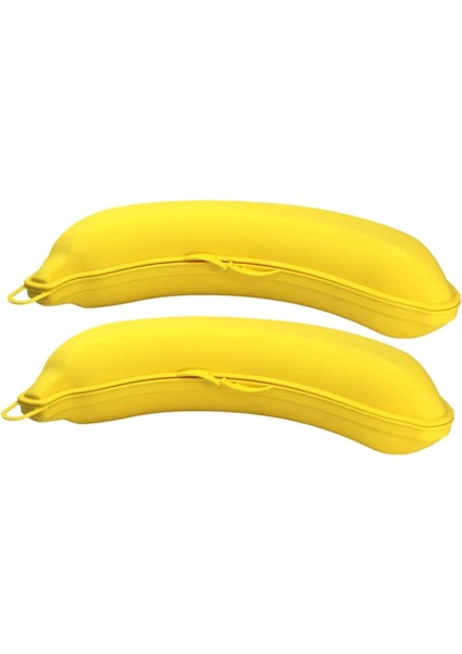 Muz Şeklinde Saklama Kabı, Çocuk Kahvaltı Beslenme Koyma Kutusu Öğrenci Okul Piknik Kamp Muzluk (3 Adet)