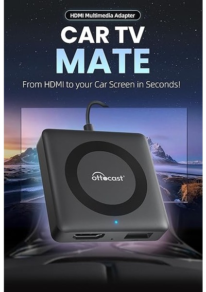 Car Tv Mate Pro - 2024 Fire Tv Stick Converter, Kablosuz Carplay, Hd HDMI Araç Adaptörü Stereo Video/oyun Oyunu, Kablolu Carplay Arabalar ve Çoğu Akış Cihazı Için Çalışır fiyatları