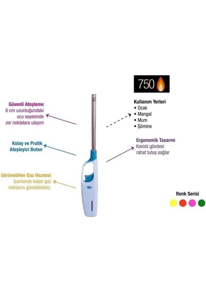 Doldurulabilir Uzun Mutfak Ocak - Künefe Ocak Çakmağı fiyatları