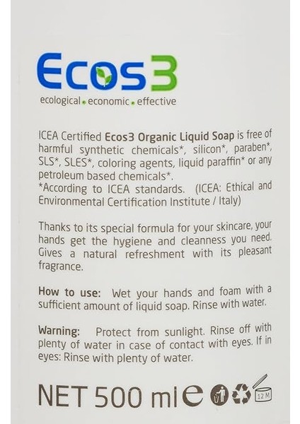 Organik Aloe Vera Özlü Parabensiz Sıvı Sabun (1 x 500 Ml) fırsatları